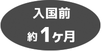 入国前約1ヶ月