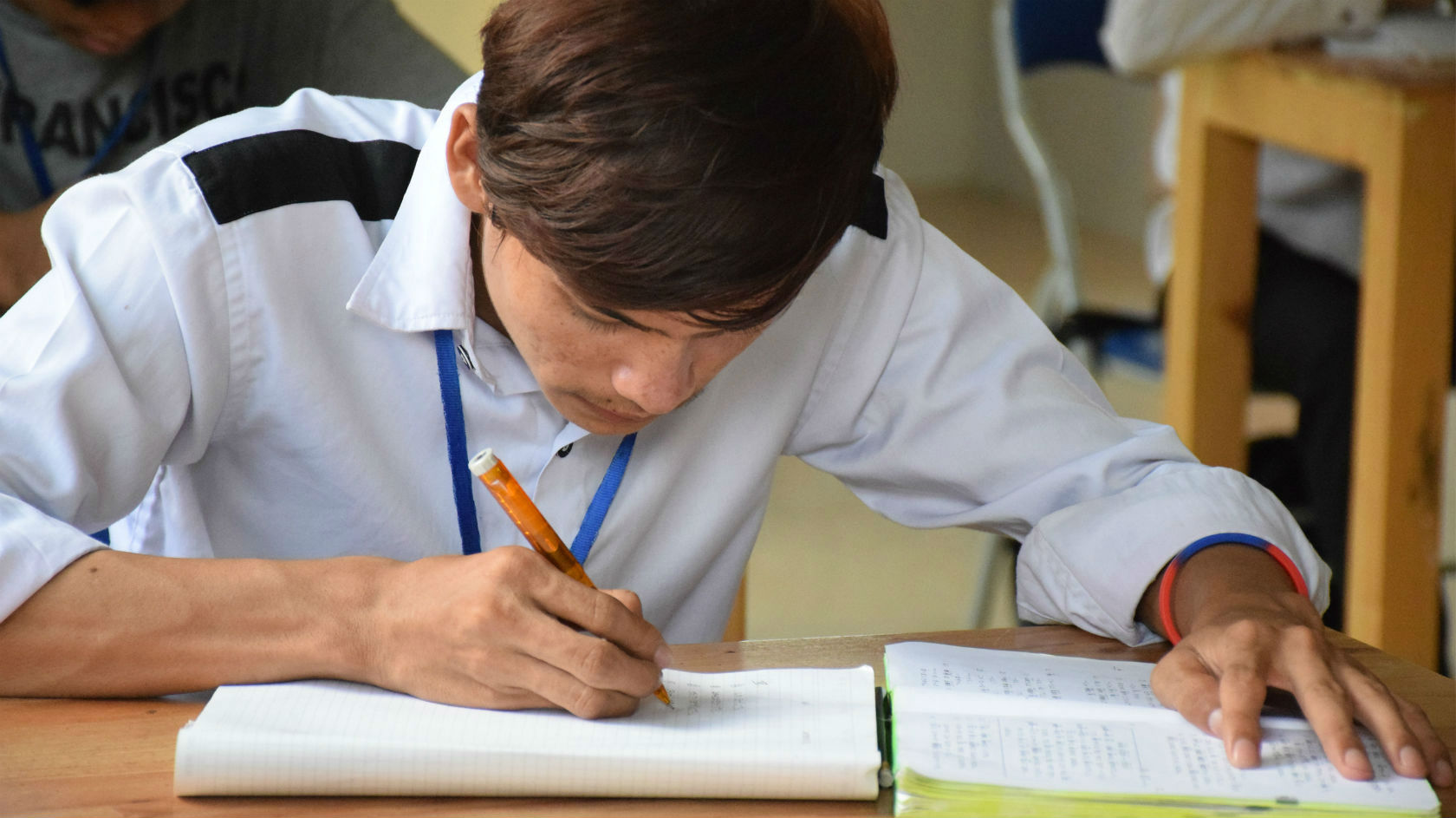 日本語勉強中の生徒